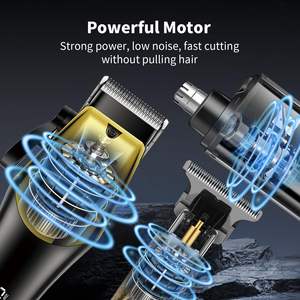 Ensemble de tondeuses à cheveux sans fil professionnelles pour hommes, rechargeables par USB, kit de tondeuses à cheveux alimentées par batterie, tondeuse à poils du nez et des oreilles - Product Image 4