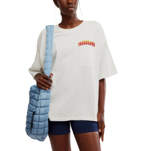 T-shirt personnalisé avec logo imprimé personnalisé en gros 100% coton léger surdimensionné à manches courtes T-shirts d'épaule pour les femmes - Product Image 6