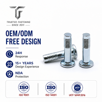 TianFang rivets étagés à épaulement fileté en acier carbone, tête bombée, zingués, classe 4.8 6.8, pour essuie-glace, OEM