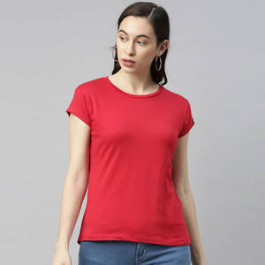 Lightweight <b>Women</b> s Solid Colors 100% Pure Cotton T-<b>Shirt</b> with Soft Smooth Finish Regular Fit - Product Image 1