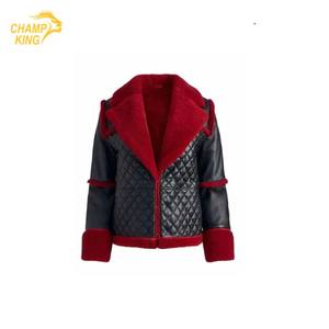 Veste en cuir pour femme de haute qualité, écologique, hiver, cuir luxueux, boutons, fermeture éclair - Product Image 1