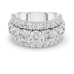 Bague en diamant de laboratoire et moissanite 4,26 CT, diamant CVD VVS-VS-EF, or 18 carats, 14 carats, 10 carats et argent 925, or rose, or jaune, or blanc - Product Image 3