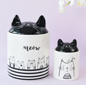 Moderno lindo diseño de oreja de gato de cerámica respetuoso con el medio ambiente ligero reutilizable a prueba de humedad ceniza recuerdo tarro creativo urna conmemorativa mascotas - Product Image 2