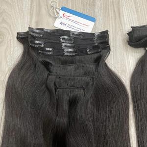 NOUVELLE ARRIVÉE : Extensions de cheveux à clipser, couleur noire naturelle, cheveux vietnamiens lisses naturels, prêts à être expédiés - Product Image 5