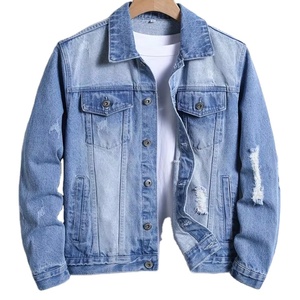 Veste en jean style vintage de haute qualité pour hommes Cham King 100% coton délavé à l'acide pour la décoration hivernale décontractée avec broderie - Product Image 1