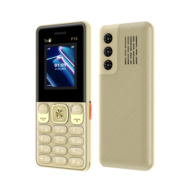 F13 New Arrive Cheap Price Triple Sim 1800mah Feature Phone with Big Torch