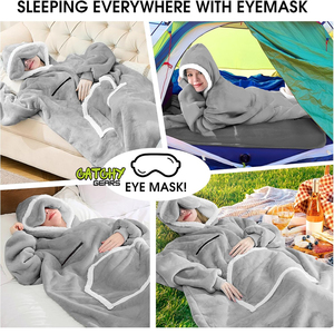 Acogedor Sherpa Sudadera con capucha Manta Mangas Bolsillo Súper suave Cálido Largo Casual Usable para la temporada de otoño/invierno Teñido liso - Product Image 6