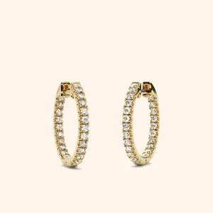 Pendientes de dos caras hermosos con diamantes de moissanita, joyería personalizada, pendientes para todos los días, otras joyas de diamantes, regalo para ella - Product Image 3