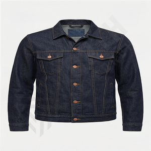 Veste en jean oversize pour homme, manteau décontracté en coton matelassé à boutons, vêtements d'extérieur pour femme, logo sur le devant, position supérieure - Product Image 1