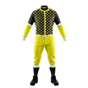 Uniformes de baseball personnalisés de haute qualité en polyester avec logo sublimé pour équipe, vente en gros, uniforme de baseball à manches courtes à séchage rapide - Product Image 2