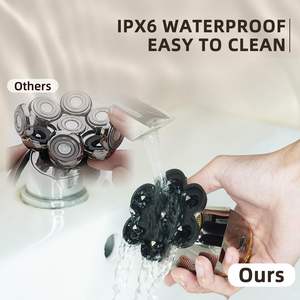 Rasoir Électrique à Écran LED Anti-Pincement, Technologie IPX7, Utilisation Humide/Sèche, pour Hommes Chauves, Inclut un Tondeuse Nez-Oreilles pour le Corps - Product Image 3