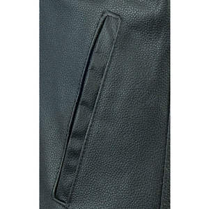 Chaleco de Cuero Personalizado para Hombre con Botones de Cuerno, Prenda Exterior Cortavientos, Producción al por Mayor con Etiqueta Privada OEM - Product Image 3