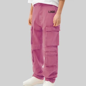 กางเกงคาร์โก้ผู้หญิงกางเกงเอวสูงแบบลำลองมีกระเป๋า - Product Image 5