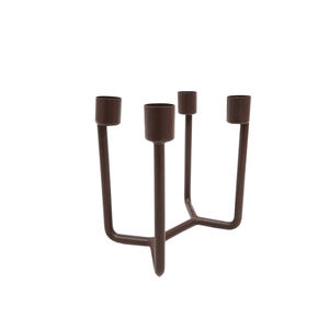 Bougeoir de l'avent en métal de fer de forme ronde or fini pour la maison éclairage de fête d'événement de noël décoratif en vrac personnalisé - Product Image 2