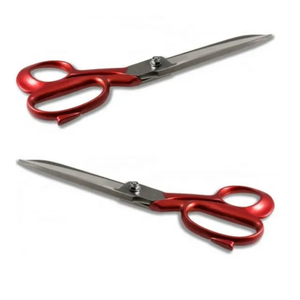 Nouveau Style en acier inoxydable droit industriel bricolage barbier tailleur coupe de cheveux ciseaux poignée rouge cisaillement lisse cisaillage broderie - Product Image 5