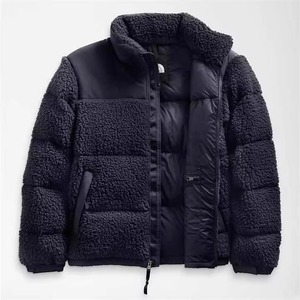 Chaqueta de Invierno Personalizada con Cuello Alto y Cremallera Completa, Chaqueta Acolchada de Forro Polar Sherpa para Hombre - Product Image 4