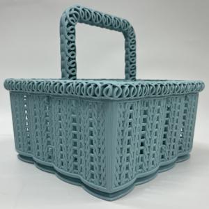 Panier de rangement en plastique intelligent avec poignée pour cuisines, salons, restaurants - Product Image 2