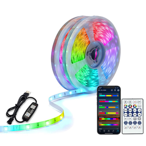 Twinklight trang trí 5V USB 2835 3535 5050 <span class=keywords><strong>RGB</strong></span> Neon bánh xe cinta dẫn dải đèn thông minh dải ánh sáng - Product Image 1