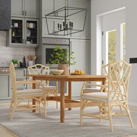 Chaises de salle à manger en rotin, fauteuil tissé à la main avec coussin, style Chippendale, en osier naturel, meubles d'intérieur provenant d'un fournisseur vietnamien