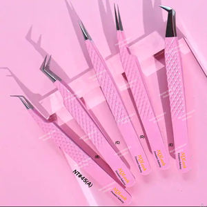 Nqlash แหนบต่อขนตาปลอม45องศาแหนบปรับแต่งโลโก้ได้ตามต้องการ - Product Image 6