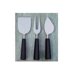 Hôtel Accueil Ustensiles de Cuisine Fromage Serveur Set 3 Pièces Set Acier Inoxydable Laiton Fromage Beurre Couteaux Set Résine Manche Bonne Qualité - Product Image 5