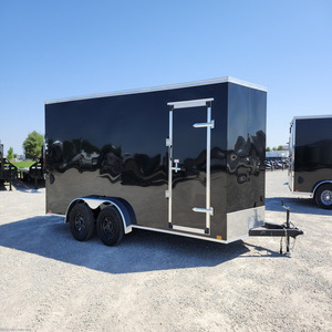 Remolque de carga cerrado Cross 7x16 con eje tándem, remolque utilitario con altura interior de 84 pulgadas, puerta de rampa con forma de V, remolque para transporte de carga en venta - Product Image 1