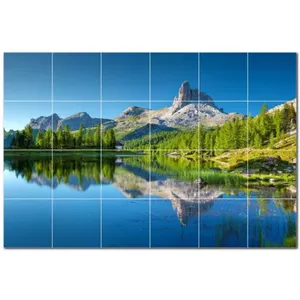 Carreaux de céramique muraux Lakes PT500802 72 \ "W X 48 \" H Ensemble de 24 carreaux 12x12 - Product Image 1