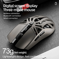 SMAILWOLF RS8 10000dpi Layar Berongga Tampilan Baterai Tri Mode Daya Tahan Lama Mouse Gaming Nirkabel E-sports