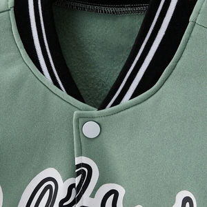 แจ็กเก็ตบอมเบอร์ขนสัตว์100% ใส่ได้ทั้งชายและหญิงดีไซน์ใหม่ปักลายด้วยกำมะหยี่หนังวัวกันน้ำสไตล์พลัสไซส์ - Product Image 4