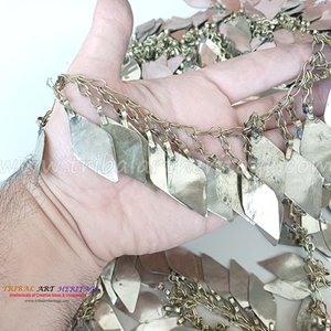 Cadena Tribal Kuchi Estilo Turcomano, Joyería Afgana Hecha a Mano, Suministros de Joyería Étnica Bohemia - Product Image 4