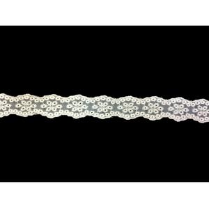 Bordure en dentelle brodée florale en nylon (organza) écologique et respirant pour robes et dupattas – Vente en gros - Product Image 1