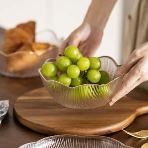 Artículo de uso diario, contenedor de frutas, tazón de vidrio transparente, acabado brillante para forma redondeada, tazón de servidor de palomitas de maíz - Product Image 5