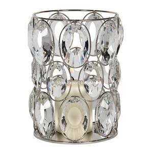 High Quality Silver <b>Round</b> Shape Crystal/Metal Votive <b>Candle</b> Holder Luxury Tabletop Wedding Decorations for Events - Product Image 4