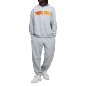 OEM/ODM Ensemble de vêtements de ville d'hiver et d'automne à la mode en coton 100% épais Sweat-shirt et pantalon de survêtement à coupe carrée surdimensionnée - Product Image 1