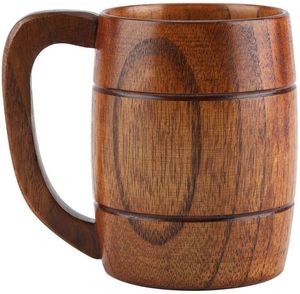 Taza de café de cerveza de madera de cerámica de color personalizado con taza de mango de madera taza de estilo único con mango de madera para Navidad - Product Image 4