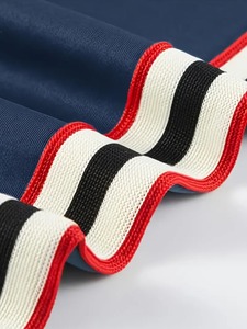 Setelan pakaian olahraga kasual pria, jaket Zip-Up bergaris & Jogger paduan katun organik bisa dicuci sempurna untuk musim gugur musim dingin - Product Image 6