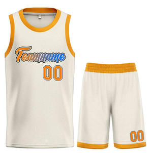 Ensemble maillot et short de basket-ball imprimés personnalisés uniforme d'équipe respirant avec options de taille plus nom personnalisé personnalisé - Product Image 1
