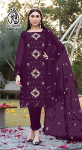 Dernier Designer Faux Georgette Broderie Séquence Pakistanaise Salwar Suit Par Fabzone - Product Image 5