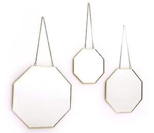 Inicio Artesanía de metal moderno y espejo Decoración interior Colgante de pared Oro - Product Image 5