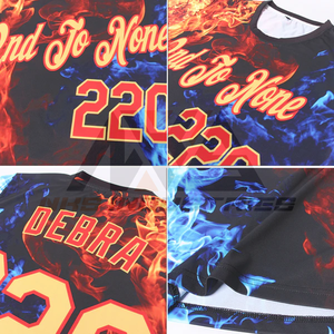 Camiseta de Fútbol Personalizada con Diseño de Llama 3D en Rojo Dorado-Rojo, 100% Poliéster, Impresión Digital para Adultos, Servicio OEM, NKS INDUSTRIES - Product Image 6