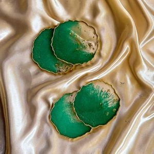 Sous-verre en résine au design minimaliste, de haute qualité, style bohème, écologique, fait à la main, conçu pour les meubles modernes - Product Image 2