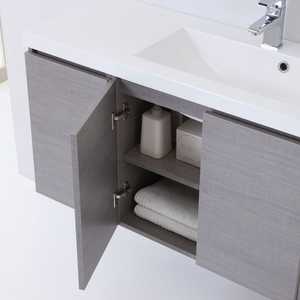 90 cm Right-Sided Bathroom Cabinet with <b>Doors</b> <b>Mirror</b> Miami Wall Unit Set - Product Image 5