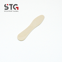 Cuillère à glace asymétrique en bois de bouleau de 75 mm (3 pouces) jetable, directement de l'usine, pour événements de mariage, OEM ODM, logo personnalisé