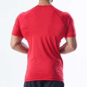 Camiseta de fitness personalizada para hombre con diseño de panel de brazo de patrón sólido 280 gramos Material de poliéster/algodón Tela de punto de estilo formal - Product Image 4