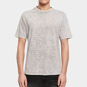 Respirant écologique séchage rapide solide tricoté 100% coton hommes lavage à l'acide T-Shirts léger Street Wear - Product Image 5