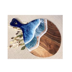 Tabla de queso de resina, tabla de charcutería de queso con forma redonda, producto de gran oferta - Product Image 6