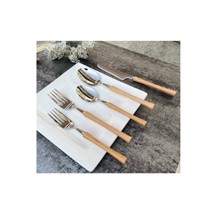 Cuillère à soupe en acier inoxydable Cuillère à dîner ronde Heard Cuillère à soupe à dessert avec manche en bois Offre Spéciale de cuisine - Product Image 2