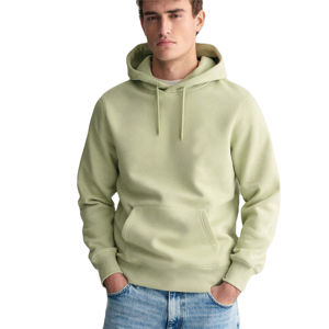 Sudadera con capucha de cuello redondo de color de colocación suelta de calle de hombre personalizada Sudadera con capucha de ropa informal deportiva para hombre - Product Image 1