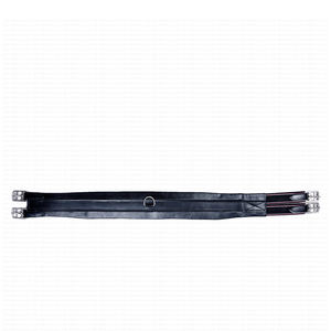 Circunferencia de caballo de cuero recto negro Hardware niquelado Color personalizable Tamaño A + Calidad certificada para equitación general - Product Image 1
