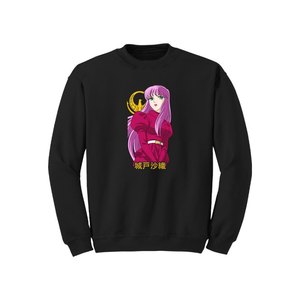 Colección de Anime, sudadera de algodón para mujer, punto de invierno 100%, cuello redondo, serigrafía, estampado frontal, bolsillos informales de lana - Product Image 1
